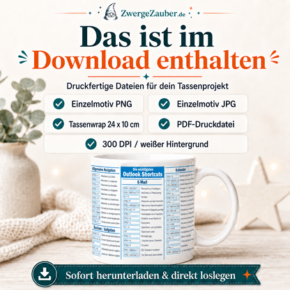 ZwergeZauber Tassendesign Outlook Shortcuts Tastenkürzel – Verkaufsbild 2