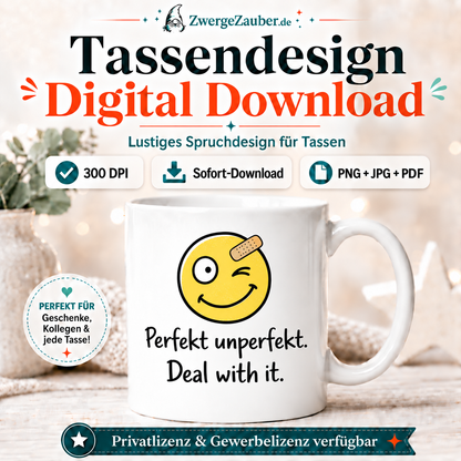 ZwergeZauber Tassendesign Perfekt unperfekt. Deal with it. – Verkaufsbild 1