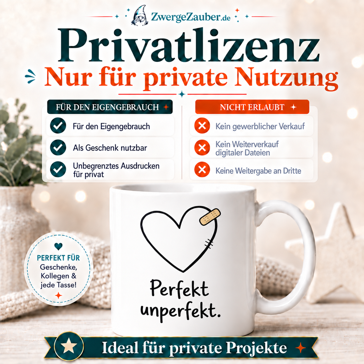 ZwergeZauber Tassendesign Perfekt unperfekt. – Verkaufsbild 3