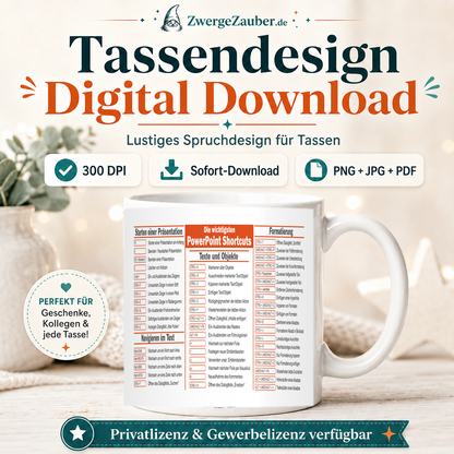 ZwergeZauber Tassendesign PowerPoint Shortcuts Tastenkürzel – Verkaufsbild 1