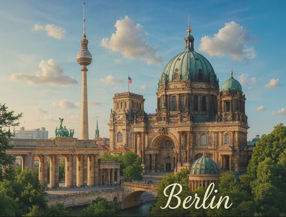 Entdecke Berlin: Stilvolles Mauspad mit berühmten Sehenswürdigkeiten