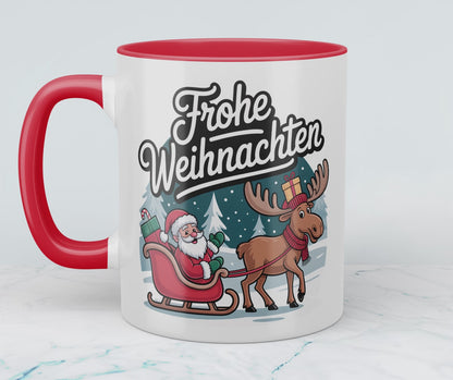 Frohe Weihnachten! Handgemachte Weihnachtstasse mit liebevollem Spruch – perfektes Geschenk für deine Liebsten!