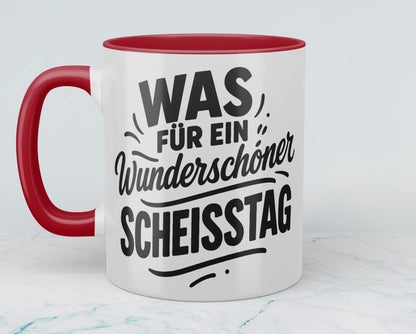 Humorvolle lustige Tasse: 'Was für ein wunderschöner SCHEISSTAG' ideal für Arbeitskollegen
