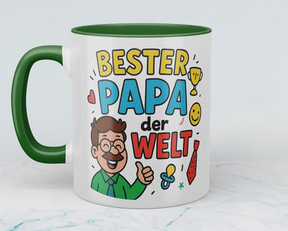 Bester Papa der Welt – Lustige Bedruckte Tasse für den Superhelden Papa
