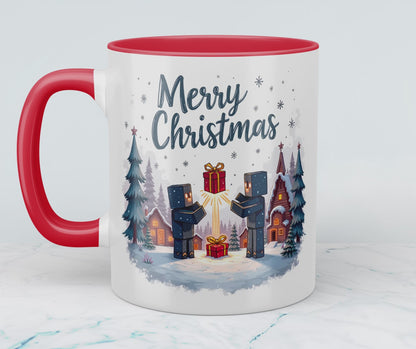 Lustige Minecraft-Tasse „Merry Christmas“ – das perfekte Geschenk für jeden Gamer und Weihnachtsliebhaber!