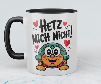 Kaffeebecher „Hetz mich nicht!“ – Humorvolles Geschenk für Kollegen & Arbeitsfreunde