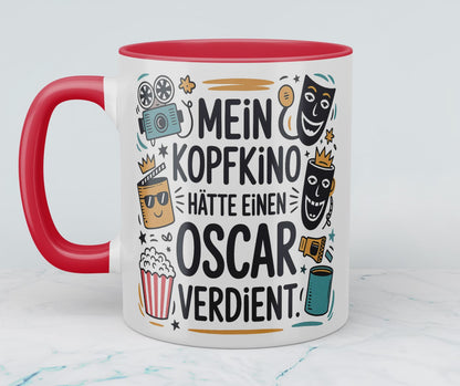 Witzige Kaffeetasse fürs Büro – Geschenk für Kollegen: Mein Kopfkino hätte einen Oscar verdient