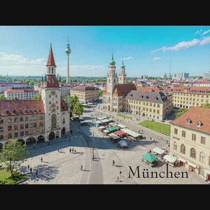 Entdecke München: Stilvolles Mauspad mit berühmten Sehenswürdigkeiten