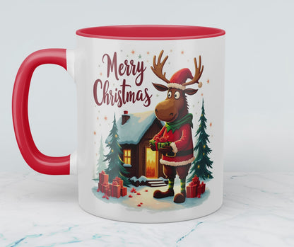 Fröhliche Tasse mit witzigem Weihnachtselch – ein einzigartiges Geschenk für die festliche Saison!