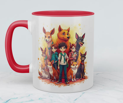 Lustige bedruckte Tasse mit magischen Tieren und Kindern - Perfektes Geschenk für jeden Anlass!