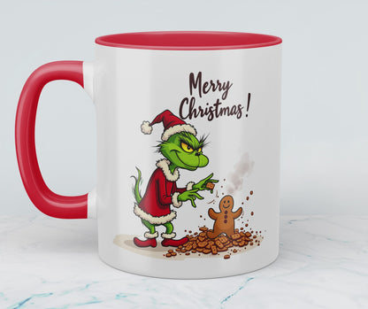 Lustige böse Grinch Weihnachtstasse – Bedruckte Geschenkidee für fröhliche Feiertage! Merry Christmas!