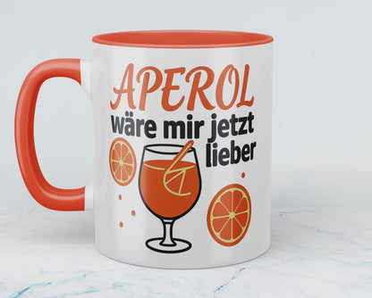 Lustige Büro-Tasse für Kollegen Spruch: APEROL wäre mir jetzt lieber – Perfektes Geschenk für humorvolle Momente im Arbeitsalltag!