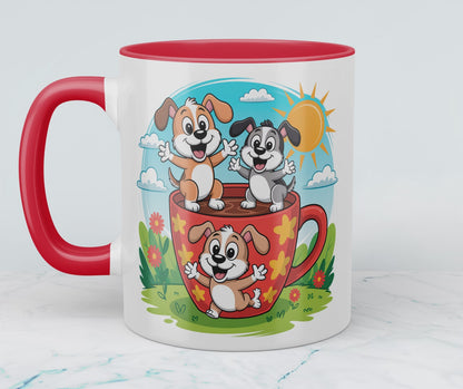 Kleine Hundegeschichten: Cartoon-Tasse für große Abenteuer!