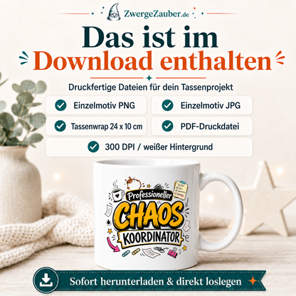ZwergeZauber Tassendesign Professioneller Chaos Koordinator – Verkaufsbild 2