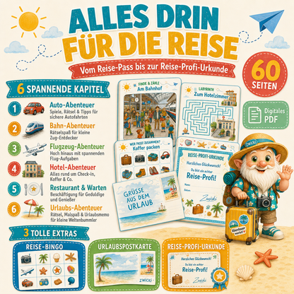 Buntes Reise-Abenteuer XXL mit Zwicki und 60 Beschäftigungsseiten für Kinder von etwa 5 bis 9 Jahren