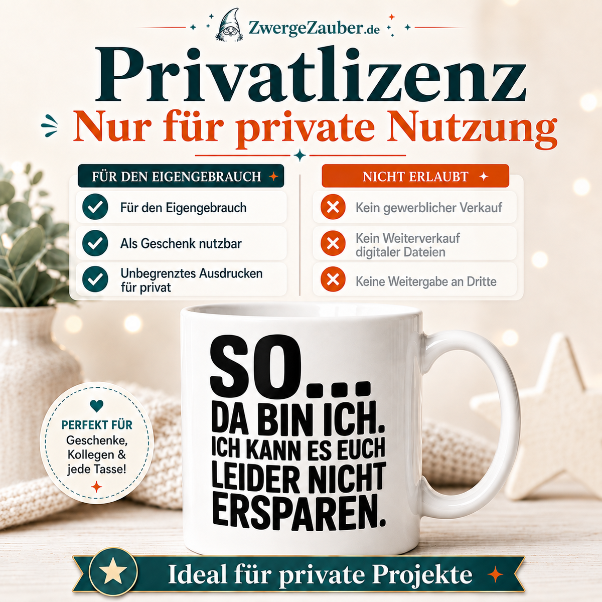 ZwergeZauber Tassendesign So da bin ich – Verkaufsbild 3