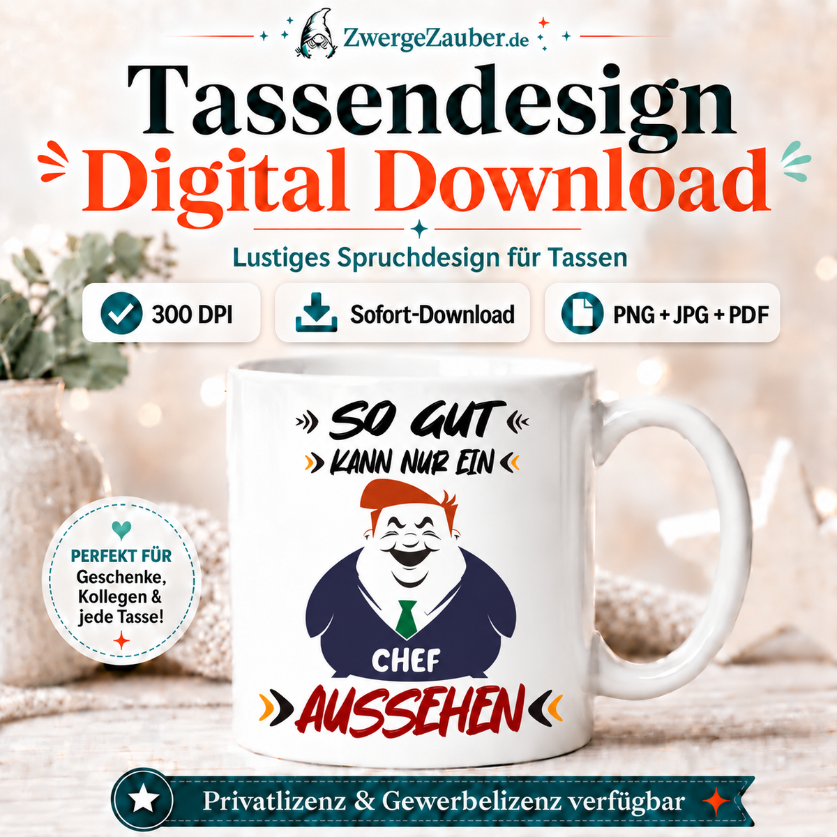 ZwergeZauber Tassendesign So gut kann nur ein Chef aussehen – Verkaufsbild 1
