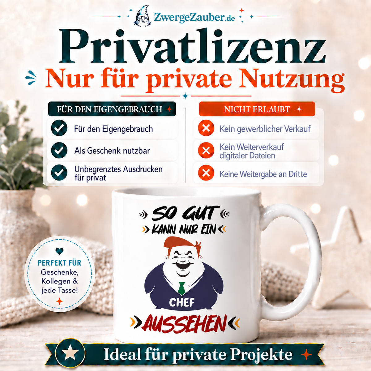 ZwergeZauber Tassendesign So gut kann nur ein Chef aussehen – Verkaufsbild 3