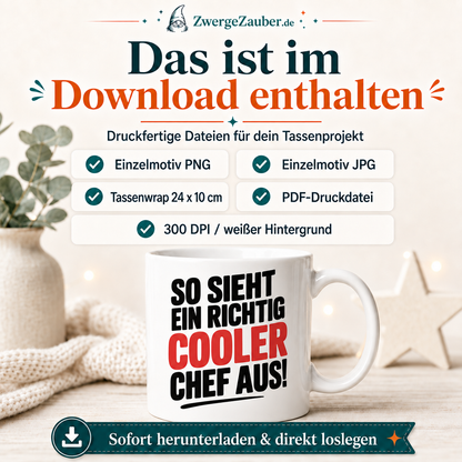 ZwergeZauber Tassendesign So sieht ein richtig cooler Chef aus – Verkaufsbild 2