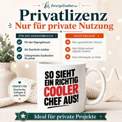 ZwergeZauber Tassendesign So sieht ein richtig cooler Chef aus – Verkaufsbild 3