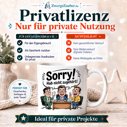ZwergeZauber Tassendesign Sorry! Hab nicht zugehört! – Verkaufsbild 3