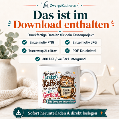ZwergeZauber Tassendesign Vor dem ersten Kaffee bin ich ein Gerücht – Verkaufsbild 2