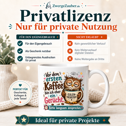 ZwergeZauber Tassendesign Vor dem ersten Kaffee bin ich ein Gerücht – Verkaufsbild 3