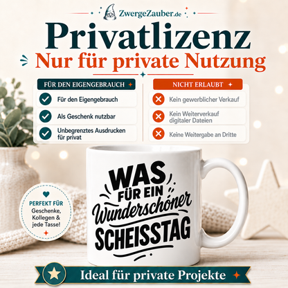 ZwergeZauber Tassendesign Was für ein wunderschöner Scheisstag – Verkaufsbild 3