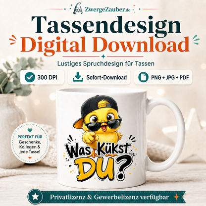 ZwergeZauber Tassendesign Was kükst du? – Verkaufsbild 1