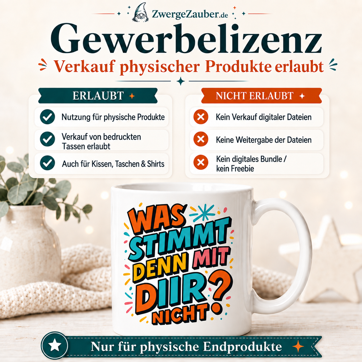 ZwergeZauber Tassendesign Was stimmt denn mit dir nicht? – Verkaufsbild 4