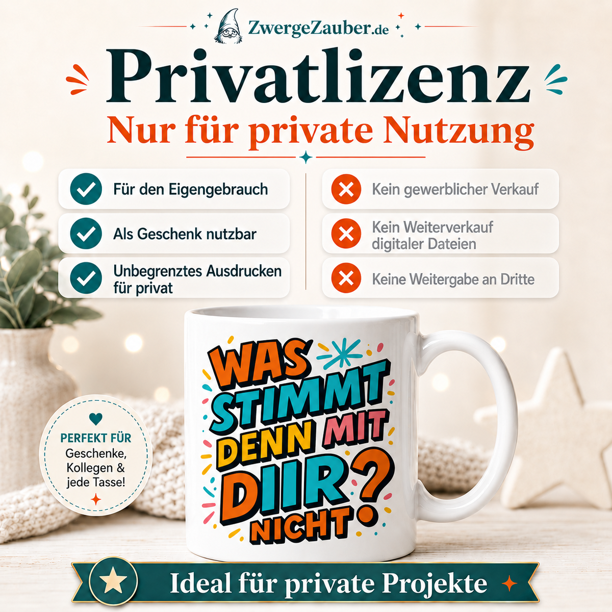 ZwergeZauber Tassendesign Was stimmt denn mit dir nicht? – Verkaufsbild 3