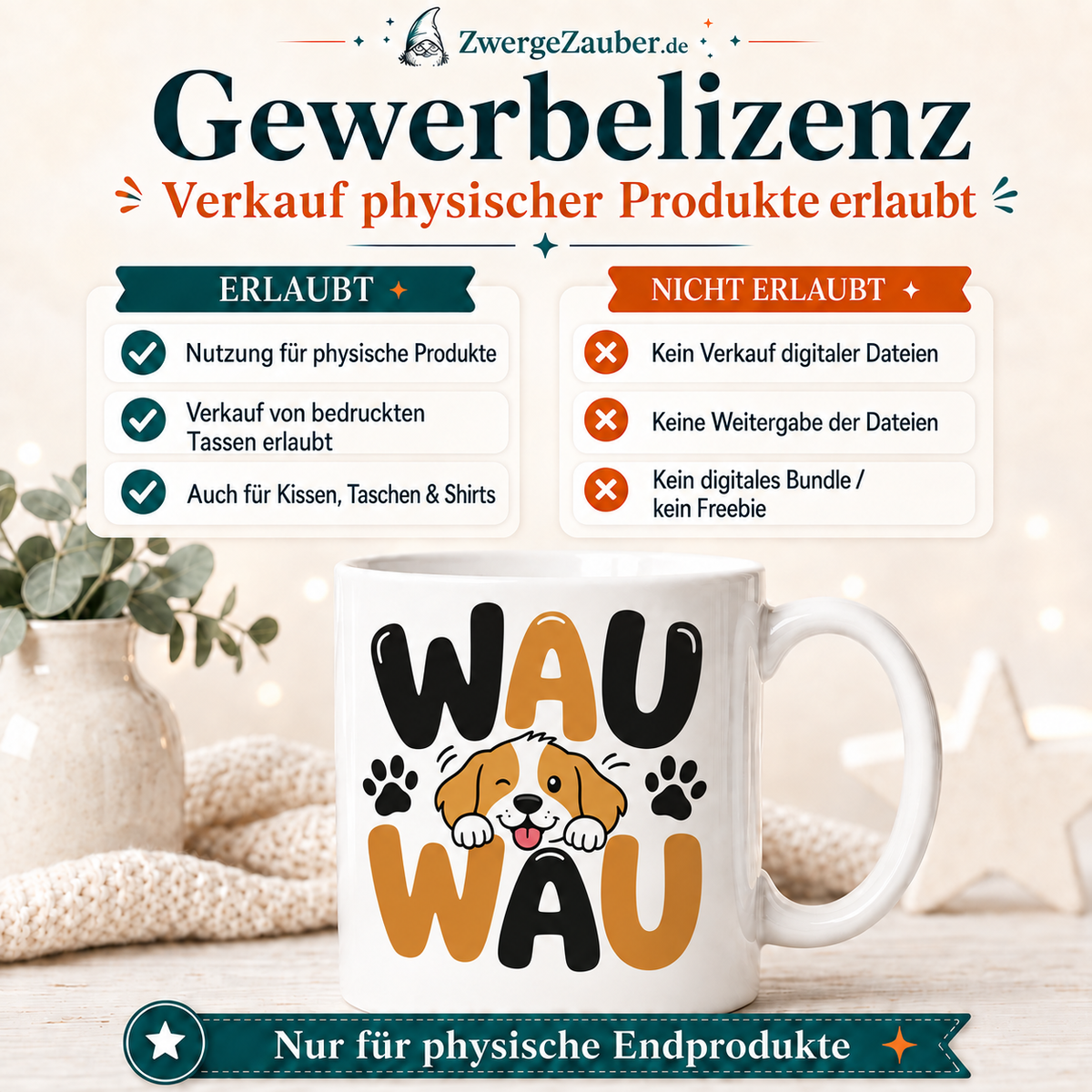 ZwergeZauber Tassendesign Wau Wau – Verkaufsbild 4