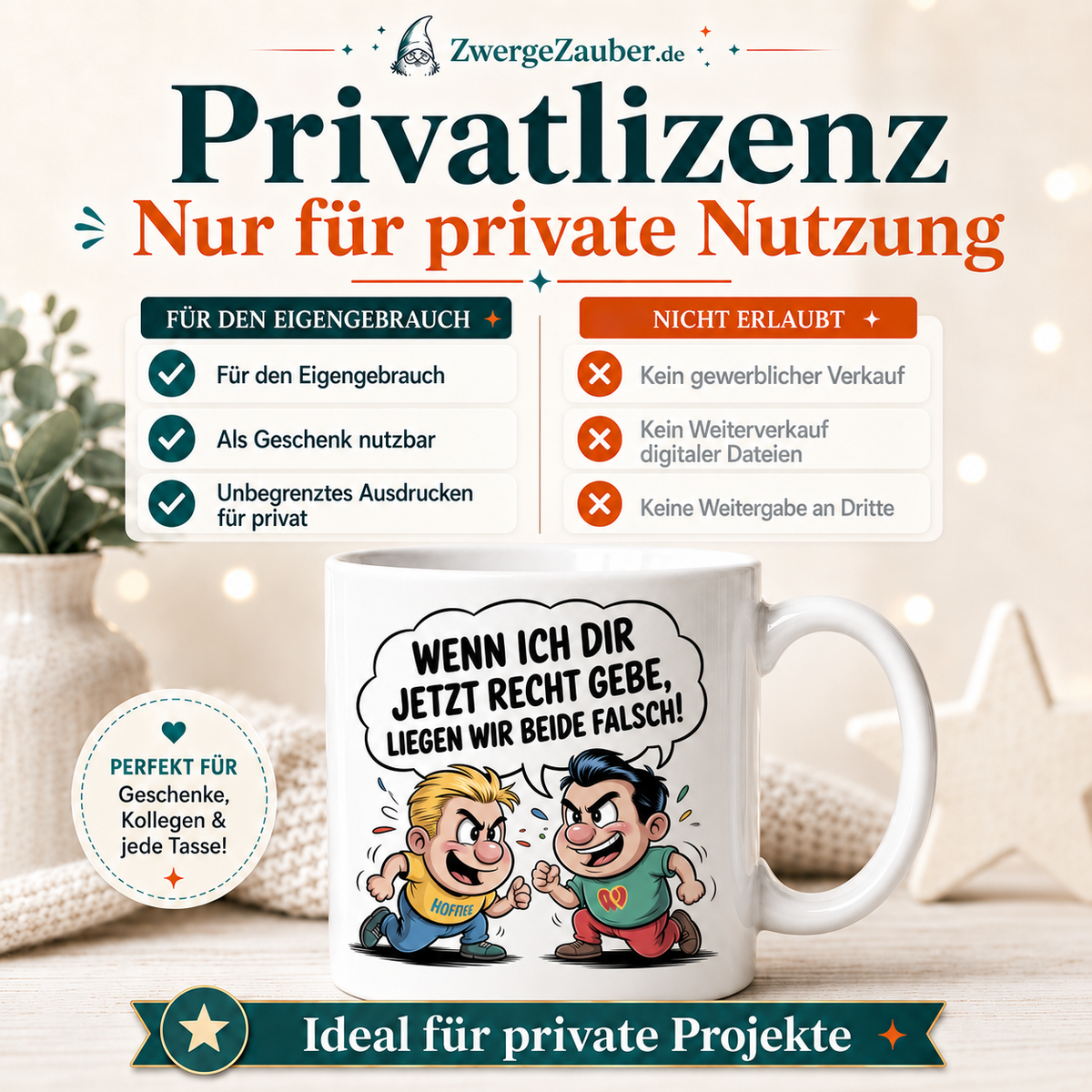ZwergeZauber Tassendesign Wenn ich dir jetzt recht gebe – Verkaufsbild 3