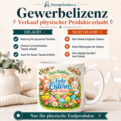 ZwergeZauber Tassendesign Zeit für Frühling - Frohe Ostern – Verkaufsbild 4