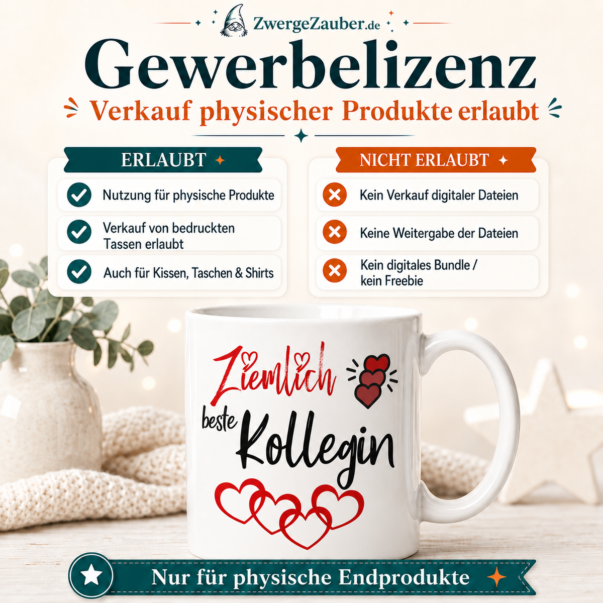 ZwergeZauber Tassendesign Ziemlich beste Kollegin – Verkaufsbild 4