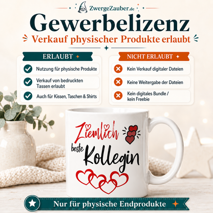 ZwergeZauber Tassendesign Ziemlich beste Kollegin – Verkaufsbild 4