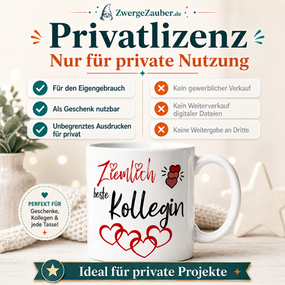 ZwergeZauber Tassendesign Ziemlich beste Kollegin – Verkaufsbild 3