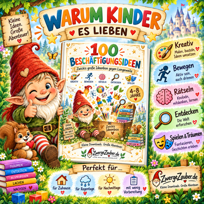 100 abwechslungsreiche Beschäftigungsideen für Kinder – kreativ sein, bewegen, rätseln, entdecken, spielen und träumen