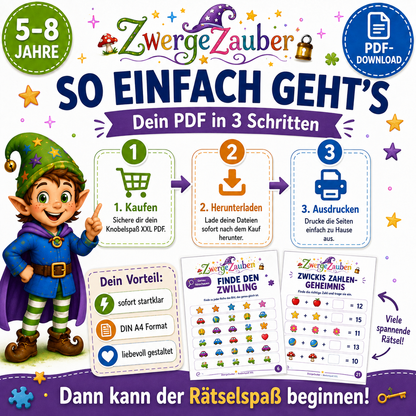 Knobelspaß XXL als PDF Download – kaufen, herunterladen und direkt zu Hause ausdrucken