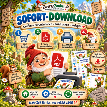Selbstständig werden XXL als digitaler PDF Sofort-Download zum Ausdrucken in DIN A4 für Kinder von 5 bis 9 Jahren